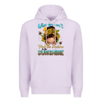 Lilac when you cant find the sunshine be the sunshine me Premium Hoodie - NancyCooperArtShop