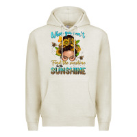 Oatmeal Heather when you cant find the sunshine be the sunshine me Premium Hoodie - NancyCooperArtShop