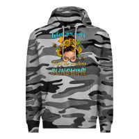Slate Camo when you cant find the sunshine be the sunshine me Premium Hoodie - NancyCooperArtShop
