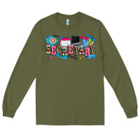 Army Green secretary Long Sleeve Tee - Zillion Design Studio