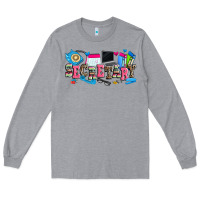 Heather Grey secretary Long Sleeve Tee - Zillion Design Studio