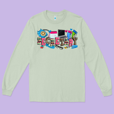 Secretary Long Sleeve Tee Designed By Zillion Design Studio