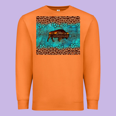 Bison Leopard Gemstone Premium Sweatshirt Designed By Artiststas