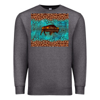 Charcoal Heather bison leopard gemstone Premium Sweatshirt - Artiststas