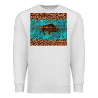 Oatmeal Heather bison leopard gemstone Premium Sweatshirt - Artiststas