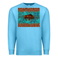 Ocean Blue bison leopard gemstone Premium Sweatshirt - Artiststas