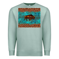 Seafoam bison leopard gemstone Premium Sweatshirt - Artiststas