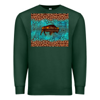 Sports Green bison leopard gemstone Premium Sweatshirt - Artiststas