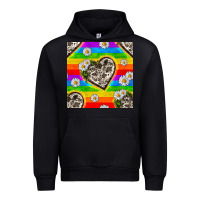 Black Pride LGBTQ+ Cowhide Hearts And Daisy Patterns Urban Hoodie - BundleAndBundleShop
