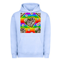 Pigment Grape Ice Pride LGBTQ+ Cowhide Hearts And Daisy Patterns Urban Hoodie - BundleAndBundleShop
