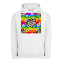 Pigment Lunar Rock Pride LGBTQ+ Cowhide Hearts And Daisy Patterns Urban Hoodie - BundleAndBundleShop