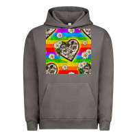 Pigment Tornado Pride LGBTQ+ Cowhide Hearts And Daisy Patterns Urban Hoodie - BundleAndBundleShop