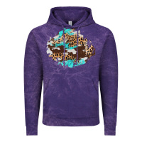 Cloud Purple cowhide leopard turquoise patch Vintage Hoodie - AdoDesignShop