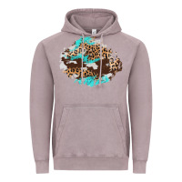Vintage Zinc cowhide leopard turquoise patch Vintage Hoodie - AdoDesignShop