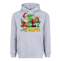 Heather Grey jolly nurse with Christmas element Heavyweight Hoodie - AdoDesignShop