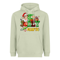 Matcha jolly nurse with Christmas element Heavyweight Hoodie - AdoDesignShop