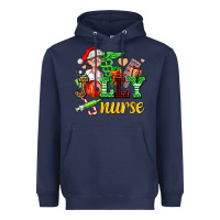 Navy jolly nurse with Christmas element Heavyweight Hoodie - AdoDesignShop