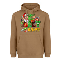 Toasted Coconut jolly nurse with Christmas element Heavyweight Hoodie - AdoDesignShop
