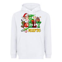 White jolly nurse with Christmas element Heavyweight Hoodie - AdoDesignShop