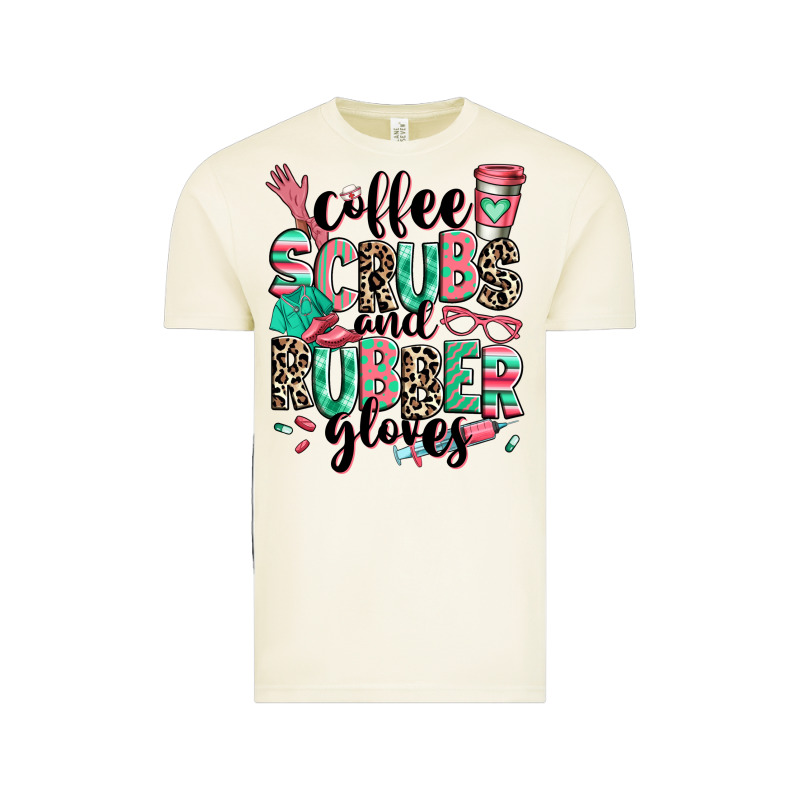 Coffee Scrubs And Rubber Gloves Vintage Tee by RanaPortraitStore | Teevron
