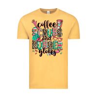 Vintage Mustard coffee scrubs and rubber gloves Vintage Tee - RanaPortraitStore