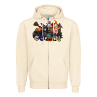 Sandshell halloween farm animals truck Zipper Hoodie - RacoonDesign