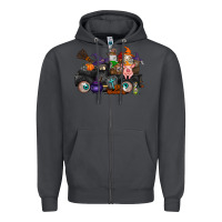 Smoke halloween farm animals truck Zipper Hoodie - RacoonDesign
