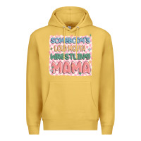 Antique Gold somebody's loud mouth wrestling mama Premium Hoodie - MaliasSmallBusiness