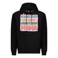 Black somebody's loud mouth wrestling mama Premium Hoodie - MaliasSmallBusiness