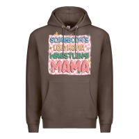 Coffee somebody's loud mouth wrestling mama Premium Hoodie - MaliasSmallBusiness