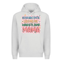 Dove Grey somebody's loud mouth wrestling mama Premium Hoodie - MaliasSmallBusiness