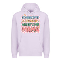 Lilac somebody's loud mouth wrestling mama Premium Hoodie - MaliasSmallBusiness