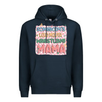 Navy somebody's loud mouth wrestling mama Premium Hoodie - MaliasSmallBusiness