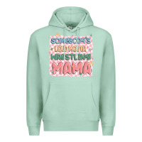 Seafoam somebody's loud mouth wrestling mama Premium Hoodie - MaliasSmallBusiness