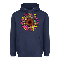 Navy tie dye leopard sunflower Heavyweight Hoodie - Artiststas