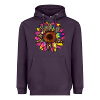 Plum tie dye leopard sunflower Heavyweight Hoodie - Artiststas