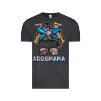 Vintage Black dog mama messy bun Vintage Tee - BarkalooDesign