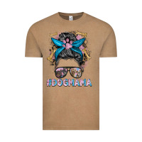 Vintage Coffee dog mama messy bun Vintage Tee - BarkalooDesign