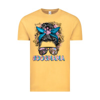 Vintage Mustard dog mama messy bun Vintage Tee - BarkalooDesign