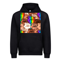 Black Pride lgbtq fists seamless pattern Urban Hoodie - BundleAndBundleShop