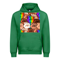 Emerald Pride lgbtq fists seamless pattern Urban Hoodie - BundleAndBundleShop