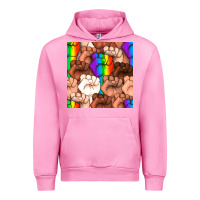 Fuchsia Pink Pride lgbtq fists seamless pattern Urban Hoodie - BundleAndBundleShop