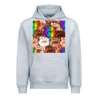 Heather Grey Pride lgbtq fists seamless pattern Urban Hoodie - BundleAndBundleShop