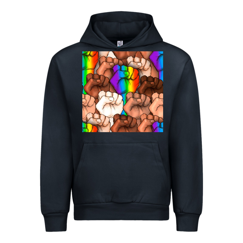 Pride Lgbtq Fists Seamless Pattern Urban Hoodie by BundleAndBundleShop | Teevron