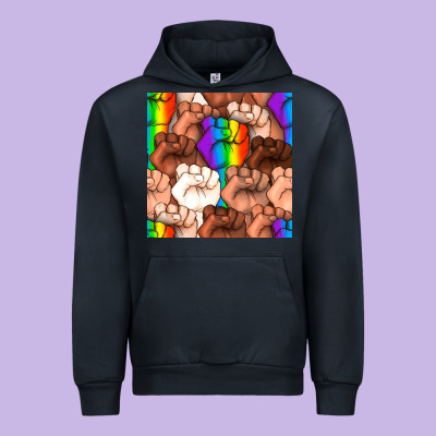 Pride Lgbtq Fists Seamless Pattern Urban Hoodie Designed By Bundleandbundleshop