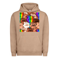 Pigment Burro Pride lgbtq fists seamless pattern Urban Hoodie - BundleAndBundleShop