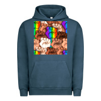 Pigment Midnight Navy Pride lgbtq fists seamless pattern Urban Hoodie - BundleAndBundleShop