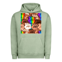 Pigment Oil Green Pride lgbtq fists seamless pattern Urban Hoodie - BundleAndBundleShop