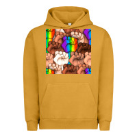 Pigment Peanut Butter Pride lgbtq fists seamless pattern Urban Hoodie - BundleAndBundleShop