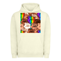 Pigment Pistachio Pride lgbtq fists seamless pattern Urban Hoodie - BundleAndBundleShop